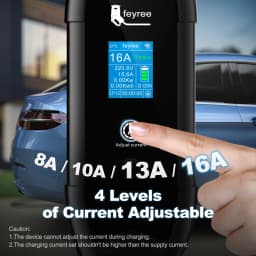 Feyree GB/T Portable EV Charger 3.5m Cable with WIFI APP Control 16A 3.5kW Set Charging & Delay Time for EV Cars, Plug Customiza