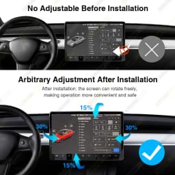 GrandNavi Screen Rotation Bracket For Tesla 2017-2023 Model 3 2019-2024 Model Y For 2024 Model 3 Highland Swivel Mount GPS