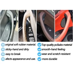 2PCS Car Front Rear Inner Door Left Right Handle Inside Pull Handle Panel Cover Trim For BMW X3 X4 G01 G02 F97 F98 2018-2022