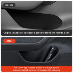 YZ Car Door Side Storage Box For Tesla Model Y 3 YL Juniper Highland Door Organizer Tray Trash Can Interior Accessories