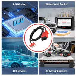 Main Test Cable Fit for Autel MaxiSys MS908/MS906 26pin to 16pin Diagnostic Programming Adapter Automobile OBD2 Extension Cable