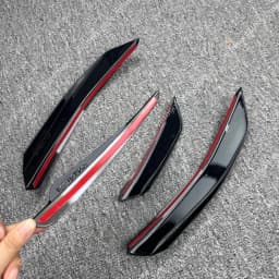 For BMW 4 Series G22 G23 420i 430i M440i M440d M-Sport 2020-2024 Front Bumper Canard Spoiler Side Wing Fin Fender Cover Splitter