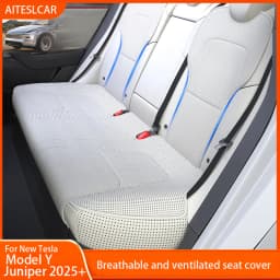 Car Seat Mats For Tesla Model YL /Y Juniper 3 Highland Breathable All Season Back Seat Pad Protector Covers Nappaleather Cushion