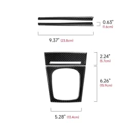 For Audi A3 S3 RS3 (2003-2012) Center Console Gear Shift Panel Cover Carbon Fiber Interior Sticker Car Trim Accessories