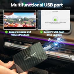 OTTOCAST Play2Video Pro Wireless CarPlay Android Auto Adapter Car Accessories for Youtuber for Toyota RAV4 CRV Ford F150 Tiguan