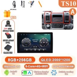 Car Radio For Peugeot Boxer/Fiat Ducato/Citroen Jumper 2006-2023 Stereo Android Auto Multimedia Player GPS Carplay 4G Wifi Video