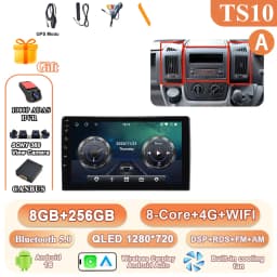 Car Radio For Peugeot Boxer/Fiat Ducato/Citroen Jumper 2006-2023 Stereo Android Auto Multimedia Player GPS Carplay 4G Wifi Video