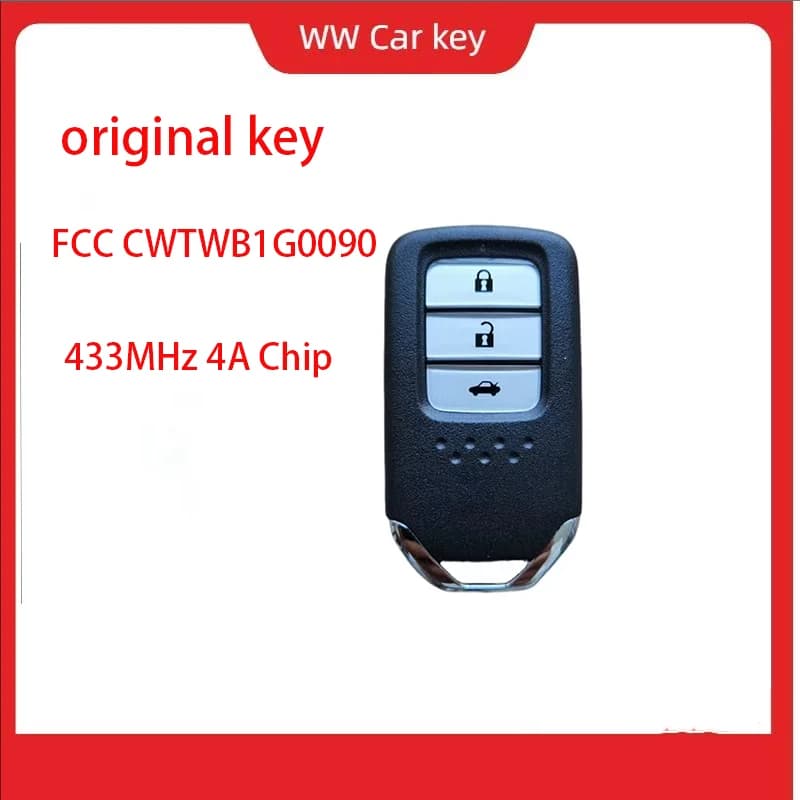 TWB1G0090 Original FCC CWTWB1G0090 433MHz 4A Chip Smart Card Remote Key Car Key For Hon-da