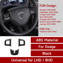 Car Steering Wheel Panel ABS Trim For Dodge Charger Challenger Avenger Dart Durango Journey For Fiat Freemont For Grand Caravan