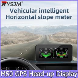 M50 HUD Auto Intelligent Slope Meter Off Road GPS Smart Inclinometer Car Digital Display Tilt Roll Pitch Angle Inclinometro Volt