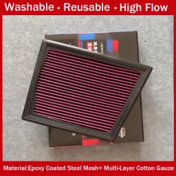 Car High Flow Air Filter for BMW 1/2 Series (F40 F45 F46) X1 (F48) MINI (F55 F56) Cooper COUNTRYMAN (F54) 13717619267 Washable