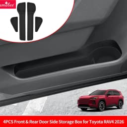 Smabee for Toyota RAV4 2026 Door Side Storage Box TPE Front Rear Door Handle Organizer Tidying Car Interior Accessories 4PCS