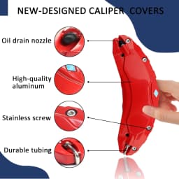 For Tesla Model Y YL Juniper Brake Caliper Cover 2025 2026 4pcs With Decals 19 20in Wheels (Not Fit RWD Made in Berlin)