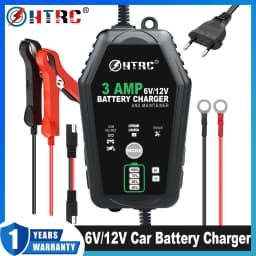 HTRC 3000mA 6V 12V Automatic Battery Charger Pluse Repair Charger for Lithium LiFePO4 Lead-Acid AGM Gel WET Battery Charger