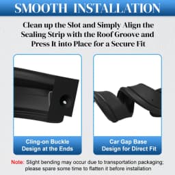 For Jeep Wrangler YJ 1987-1995 Rubber Cowl Seal to Windshield Frame 55009127, 55175778