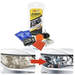 DIY Car Headlight Restoration Kit, Remove Oxidation Yellowing Scratches, Lens Polishing Renew Brightening Tools for Auto Headlam