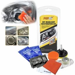 DIY Car Headlight Restoration Kit, Remove Oxidation Yellowing Scratches, Lens Polishing Renew Brightening Tools for Auto Headlam