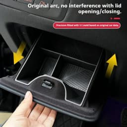 For BMW X5 X6 X7 G06 G07 G05 2019-2026 Under Main Driver Storage Box Tray Pallet Case Organizer Black Car Interior Accessories
