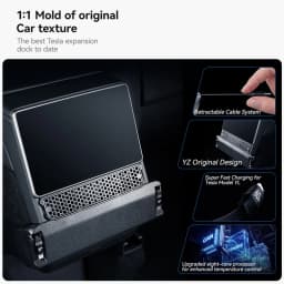 YZ For Tesla Model YL Juniper 3-in-1 Rear Air Vent Cover 60W USB Hub Docking Station with Car Aroma Fragrance 2026 Accessories