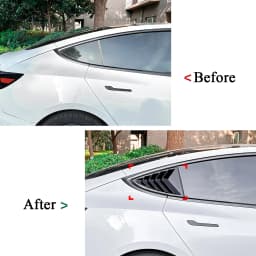 Rear Side Window Cover Louverfor Tesla Model 3 2017-2024 2025 2026 Exterior Decoration Triangle Window Visor Anti-Scratch Guard