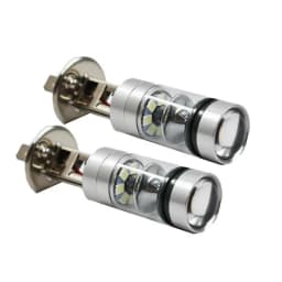 2pcs H1 100W LED Headlights Bulb Super Bright White 12-24V 20-SMD- Projector Fog Driving DRL- Light Bulb 6000K Car Accessories