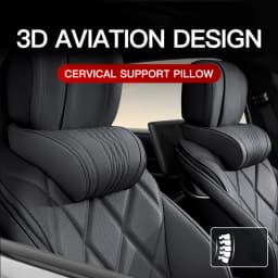 Car Headrest Neck Support Seat Lumbar Support Design S Class Soft Universal Adjustable Car Pillow Neck Rest Cushion High Quality