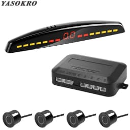 YASOKRO Car Led Parking Sensor Auto Car Detector Parktronic Display Reverse Backup Monitor System With 4 Sensors