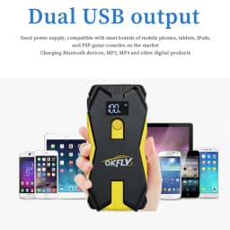 GKFLY 3000A/4000A Car Jump Starter Portable 12V Petrol Diesel Starting Device Cables Portable Power Bank Car Battery Buster