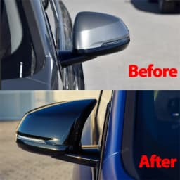 Hight Quality Bright Black Rear View Door Wing Side Mirror Cover Caps Shell Case for BMW X1 IX1 U11 U12, X2 IX2 U10 Accessories