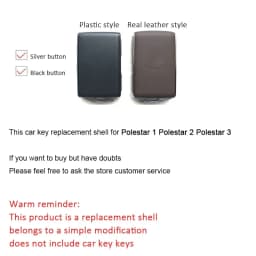 New Fashion Zinc Alloy Car Key Replace Shell Remote Car Key Case Vehicle Key Accessories for Polestar 1 Polestar 2 Polestar 3