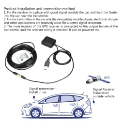 Car GPS Signal Antenna Amplifier Booster with GPS Receiver + Transmitter 30DB for Phone Navigator