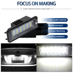 2PCS LED Car License Number Plate Light Lamps Canbus Error Free For VW Golf 4 1997-2005 Automobiles Parts Accessories