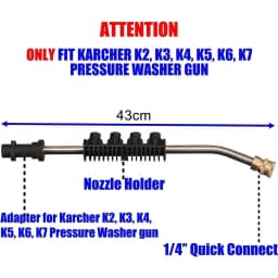 High Pressure Wash Gun Extension Wand Lance For KARCHER K2 K3 K4 K5 K7 With Jet Sprayer Nozzles