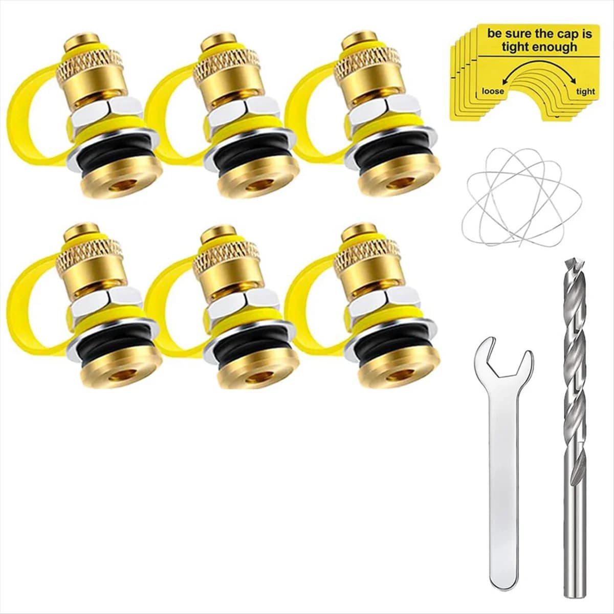 Fuel Gas Can Vent Caps, 6 Pack Upgrade Fuel Gas Can Vent Kit, Used for All for Gas Can Fuel Tank Water Jug Enhances Flow