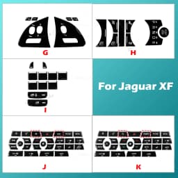 Black Epoxy Button Sticker for Jaguar XF X250 XK XKR XJ XJL Car Interior Refinishing Trim Cover for Dashboard Center Console