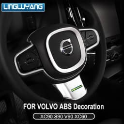 For Volvo S90 XC60 Steering Wheel Ring XC90 V90 S60 V60 Trim Frame Volvo Interior Modified ABS