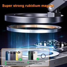 X93 Magnetic Phone Holder Rotating Folding Electric Vacuum Suction Mag Stand For Car Navigation Gym Kitchen Streaming Bracket