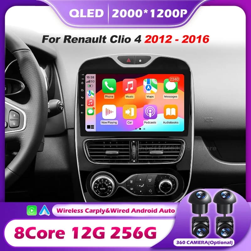 For Renault Clio 4 2012-2016 Carplay Car Radio Multimedia Video Player Android 16 Auto WIFI GPS Navigation DSP Stereo BT Tools
