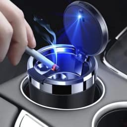 Car Ashtray Cigarette Ash Holds Cup LED Light Automotive Ashtray For BYD Tang F3 E6 Atto Yuan Plus Song Max Han accessories