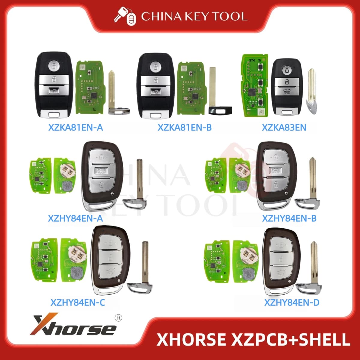 Xhorse Special PCB Board For Smart Key With Shell XZKA81EN XZKA83EN XZHY84EN With Logo Global Version