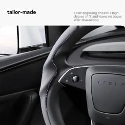 YZ For Tesla Model 3 Y Highland Juniper Suede Car Steering Wheel Cover DIY Hand Sewing Soft Leather Braiding Cover For Auto Stee