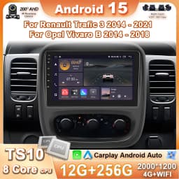 9" Android 15 Carplay Car Stereo Radio For Renault Trafic 3 2014 -2021 For Opel Vivaro B 2014-2018 Multimedia Player Navigation