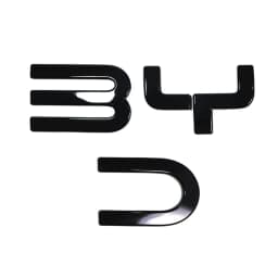 BYD Shark 6 3Pcs ABS Black Special & Limited Edition 3D Car Body Badge Sticker Front Grille Emblem Decal Car Accessories
