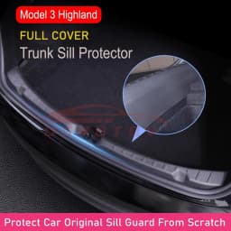 For 2026 2025 2024 Tesla Model 3 Highland Rear Bumper Guard Protector TPE Trunk Bumper Sill Cover Model 3 Highland Accessories