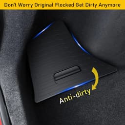 For 2024 2025 2026 Tesla Model 3 Rear Trunk Side Storage Box with Cover Tail Boot Organizer Partition Decoration Car Accessories