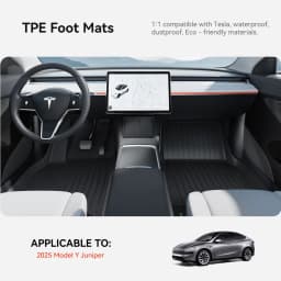YZ TPE Car Floor Mats for Tesla Model Y Juniper 2025 2026 Luggage Mat Set Four Seasons Waterproof Anti-slip Trunk Mat