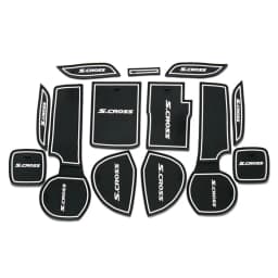 Car Door Inner Slot Mats Accessory For Suzuki SX4 S Cross S-Cross 2014- 2023 Anti-Slip Gate Slot Mat Door Groove Cup Pad Coaster