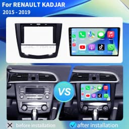 Android 16 9 Inch Carplay For RENAULT KADJAR 2015 - 2019 Car Radio Multimedia Center Bluetooth 4G Wifi Rear Camera Touch Display