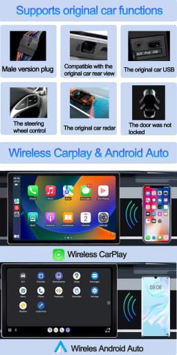 FYT UIS7870 8cores 12+256G Android13 Car Stere Radio CarPlay& Android Auto GPS DSP Multimídia CarPlay Player 5G WIFI Bluetooth
