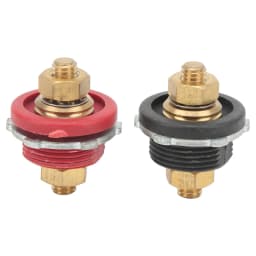 2Pcs 250A 3/8in Thru Panel Battery Terminal Connector Positive Negative Junction Stud Post for Cars RVs Ships Yachts